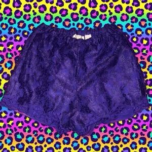 vtg late 80s/early 90s victoria’s secret gold label lace sleep shorts, sz sm